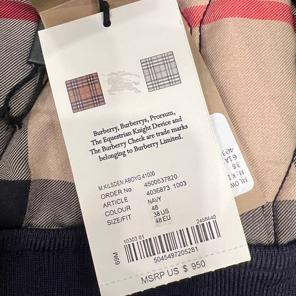 BURBERRY London Kilsden Quilted Blouson Jacket NAVY US 38 - Picture 8 of 10
